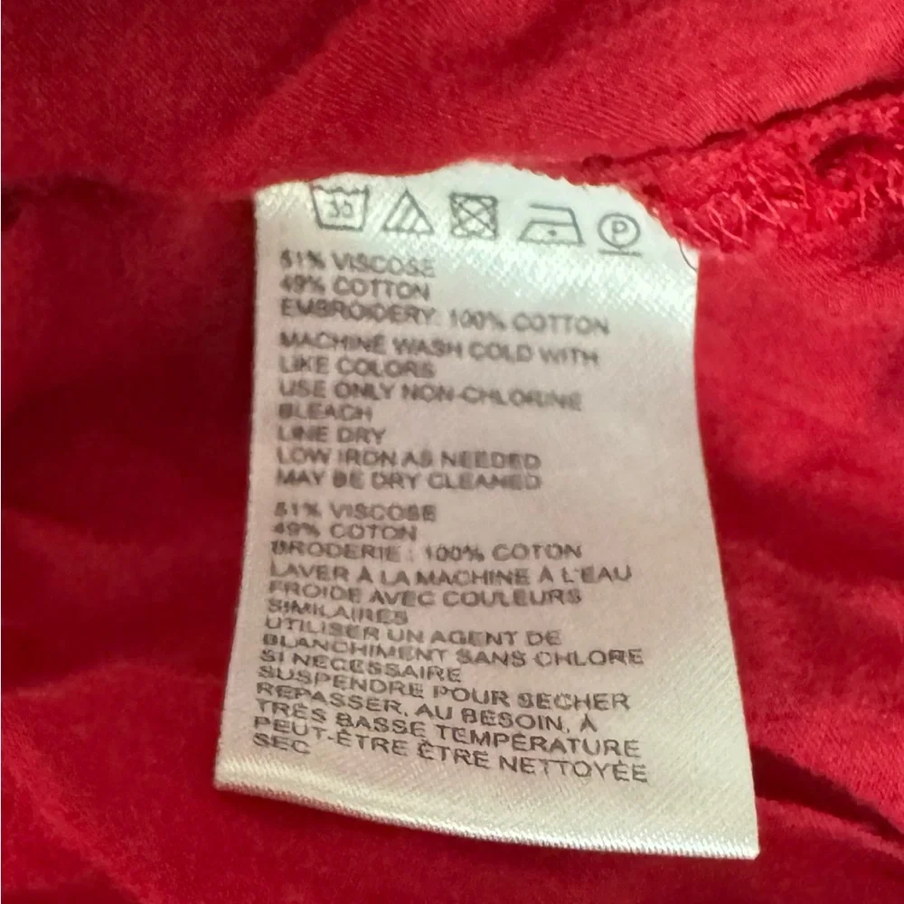 Red Tie-Front Blouse - Picture 4 of 16